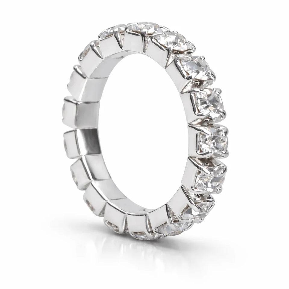 Anel, Riviera, Aro, Simples, Cravejado, Ice, Prata, Ouro, Ajustável, Alaska Joias