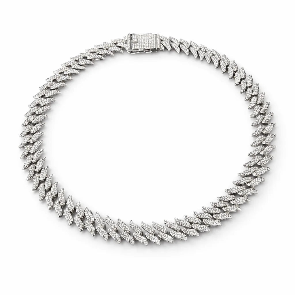 Corrente, Cravejado, Ice, Espinhada, Prata, Ouro,  Alaska Joias