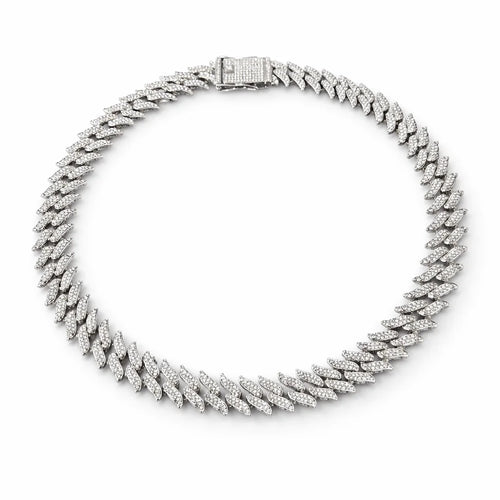 Corrente, Cravejado, Ice, Espinhada, Prata, Ouro,  Alaska Joias