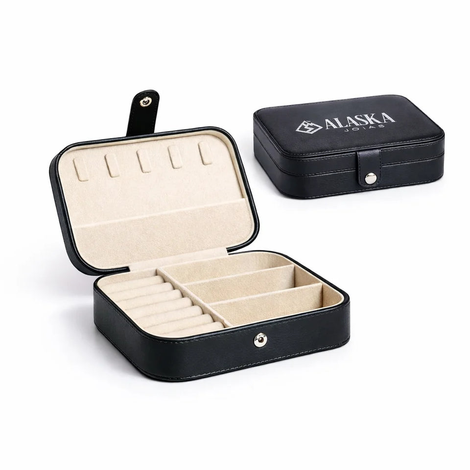 Porta Joias, Premium, Couro, Sintético, Alaska Joias