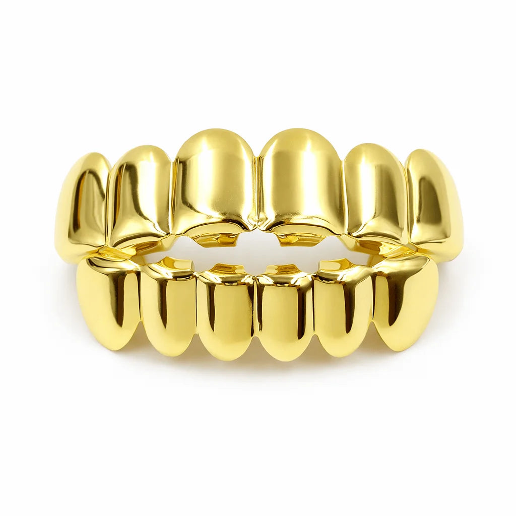 Grillz, Banhado, Tamanho, Único, Prata, Ouro, Alaska Joias