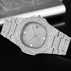Relógio, Ice, Cravejado, Patek, Alaska Joias