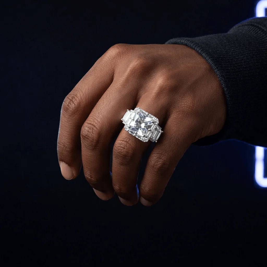 Anel, Ice, Cravejado, Magnata, Prata, Alaska Joias