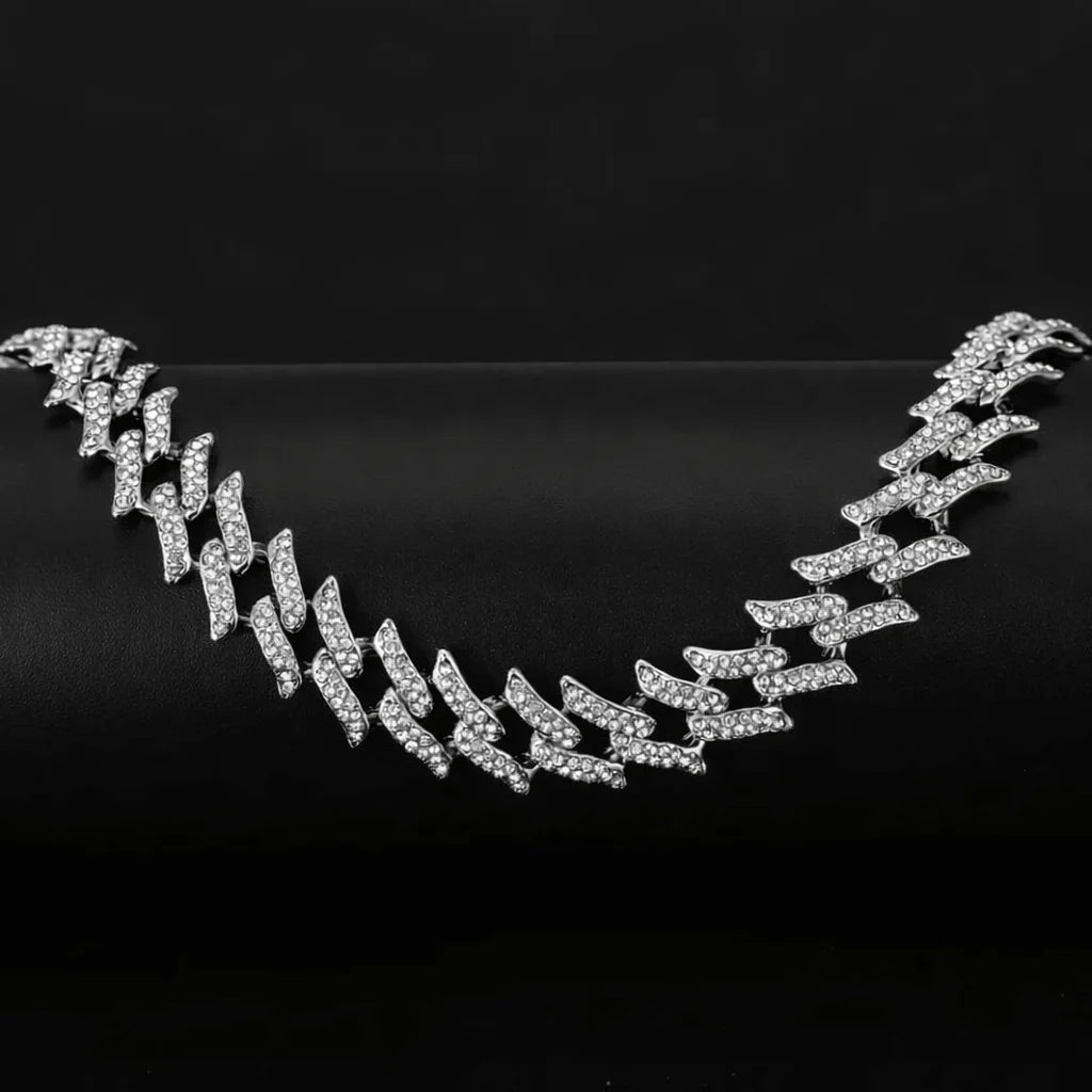 Corrente, Cravejado, Ice, Espinhada, Prata, Ouro,  Alaska Joias