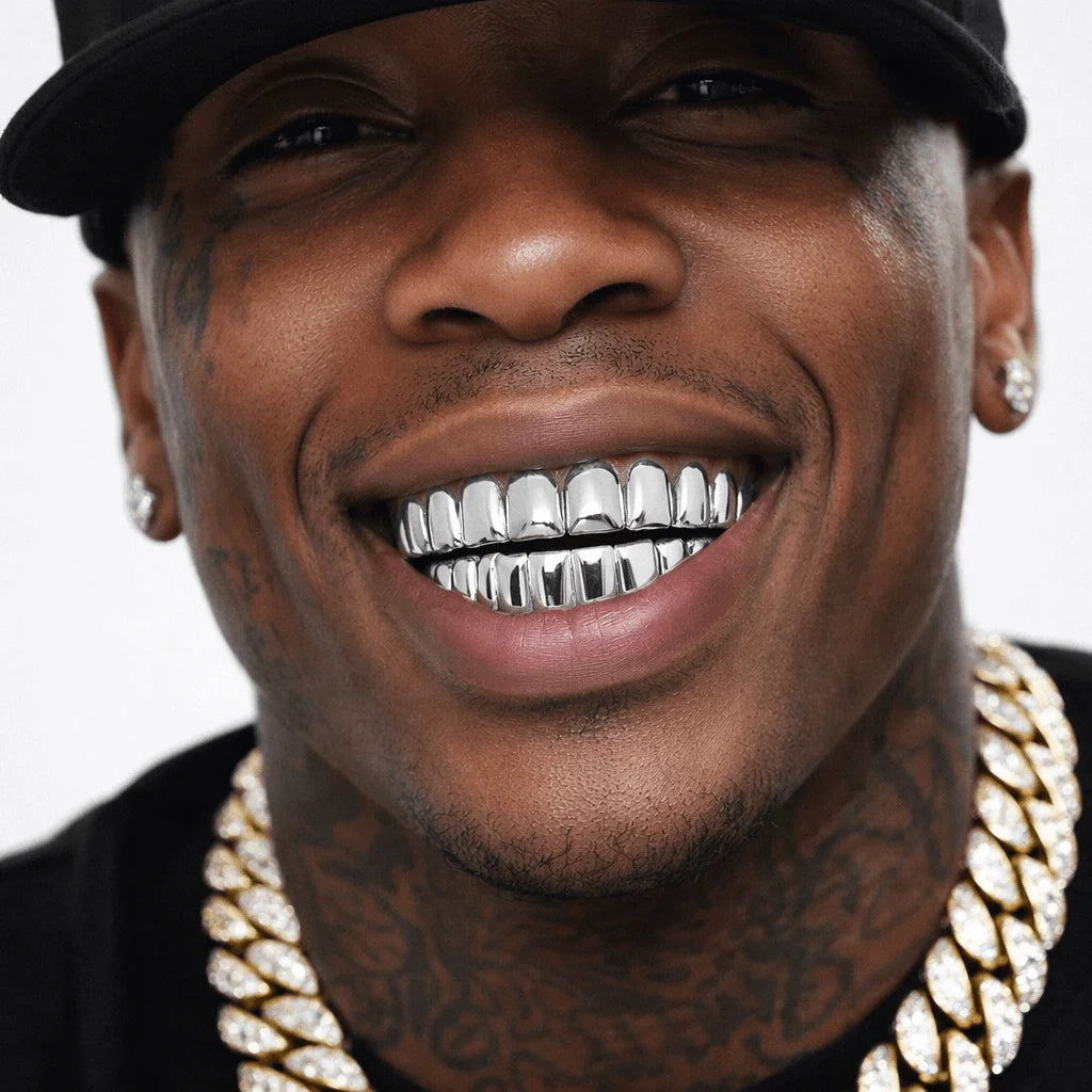 Grillz, Banhado, Tamanho, Único, Prata, Ouro, Alaska Joias