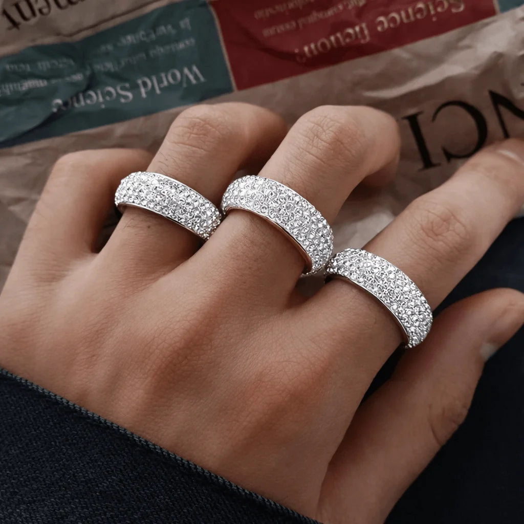 Anel, Ice, Cravejado, Dedeira, Prata, Ouro, Alaska Joias