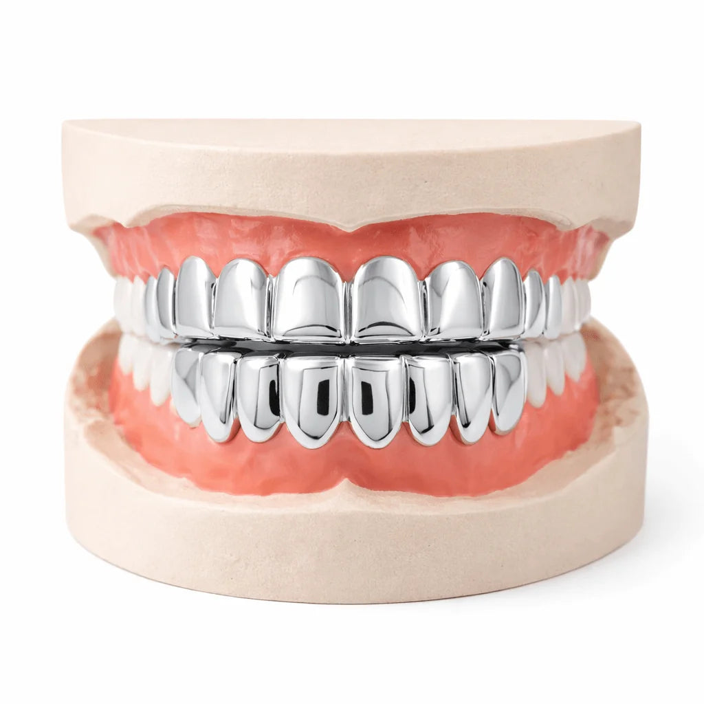 Grillz, Banhado, Tamanho, Único, Prata, Ouro, Alaska Joias