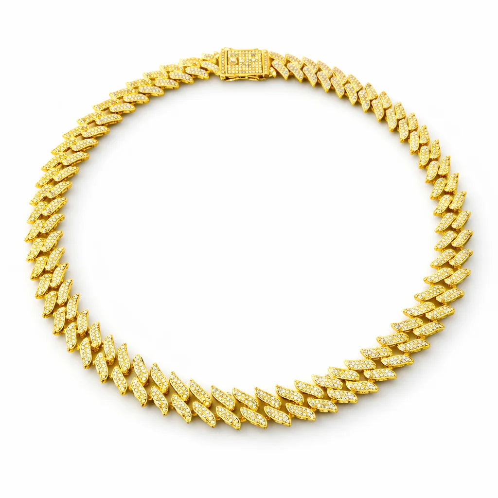 Corrente, Cravejado, Ice, Espinhada, Prata, Ouro,  Alaska Joias